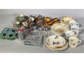 Large Lot Of Childrens And Doll China, Silverware, And Place Settings (CTF10)