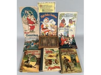 Antique Childrens Books And Blocks (CTF10)