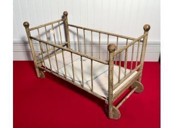 Antique Rolling Doll Crib (CTF10)