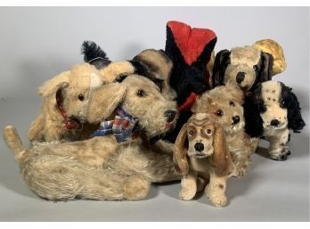 Nine Vintage Stuffed Animals (CTF10)