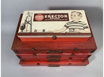 Five Vintage Erector Sets In Boxes (CTF30)