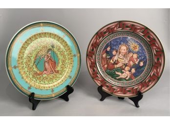 Two Versace Rosenthal Holiday Display Plates, 6 Of 8 (CTF10)