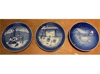 Three Royal Copenhagen Christmas Plates (CTF10)