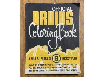 Vintage Official Boston Bruins Coloring Book (CTF10)
