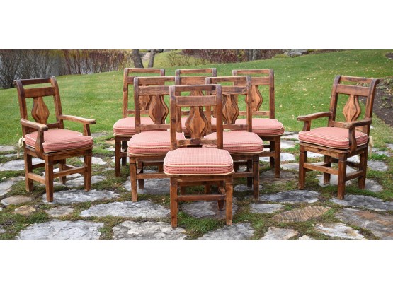 Vintage Pine Dining Chairs, 8pcs. (CTF60)