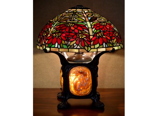 Contemporary Stained And Leaded Glass Table Lamp (CTF30)