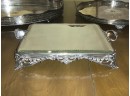 Victorian Silver Plated Mirrored Plateau & Two Large Vintage Silver Plated Trays (CTF10)