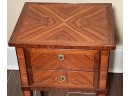 Antique French Inlaid Two Drawer Stand (CTF10)