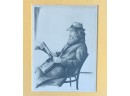 Dry Point Etching 2/50, Old Man Reading (cTF20)
