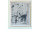 Irving Nurick Etching Paris 1928, Street Scene Antiques (cTF10)