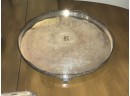 Victorian Silver Plated Mirrored Plateau & Two Large Vintage Silver Plated Trays (CTF10)