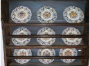 Nine Antique Quimper Plates, French Cities (CTF20)