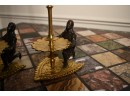 Pr. Vintage Bronze Figural Candle Holders (cTF10)