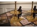 Pr. Vintage Bronze Figural Candle Holders (cTF10)