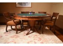 CA House Cherry Poker Table & Six Chairs (CTF80)