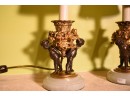 Pr. 19th C. French Bronze Boudoir Lamps (CTF20)