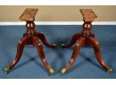 Vintage Mahogany Regency Style Double Pedestal Dining Table (CTF60)