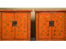 Pair Of Vintage Chinese Lacquered Cabinets (CTF40)