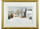 Keith Hoffman Watercolor, N.E. Winter Village (CTF20)