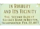 Vintage Glass Sign, Institution Of Savings, Roxbury MA (CTF20)