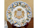 Nine Antique Quimper Plates, French Cities (CTF20)
