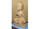 Carved & Painted Wood Buddha (CTF20)
