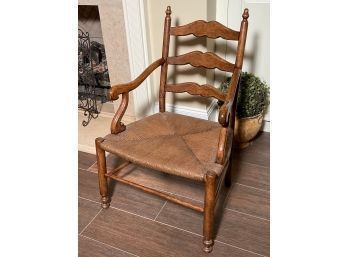 20th C. French Country Provincial Style Ladder Back Armchair (CTF20)