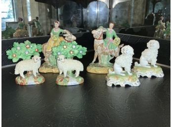 Six Antique Porcelain Figures W/staffordshire (CTF30)