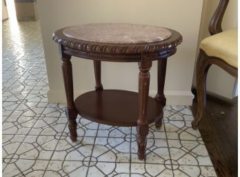 Mahogany Marble Topped Stand (cTF10)