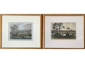 Two Antique Colored Engravings, Melbourne  (CTF10)