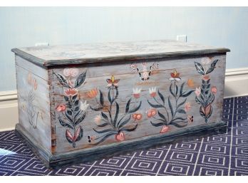 Antique Camphor Painted Trunk (CTF10)