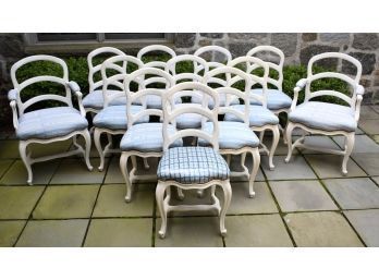 Twelve French Country Farmhouse Dining Chairs (CTF50)