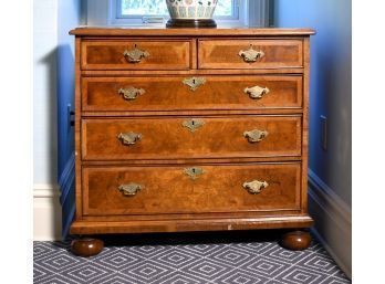 Antique Wm. & Mary Style English Inlaid Chest (CTF20)