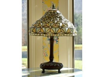 Contemporary Stained And Leaded Glass Table Lamp (CTF30)
