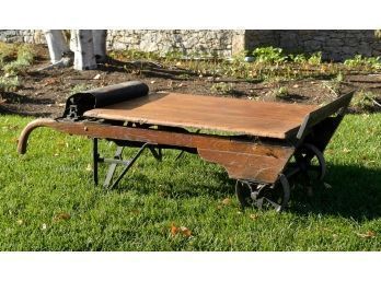 Antique Wood And Iron Industrial Dolly (CTF30)