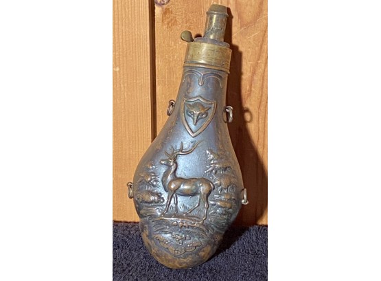 Antique Brass Powder Flask (CTF10)