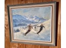 Guilford Dudley Oil Painting, Skiers  (CTF10)