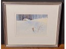 Dean Minor (Boston Ma) Watercolor, The Skier (CTF10)