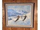 Guilford Dudley Oil Painting, Skiers  (CTF10)