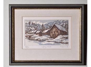 K Cantin Limited Edition Etching, Snowy Woods (CTF10)