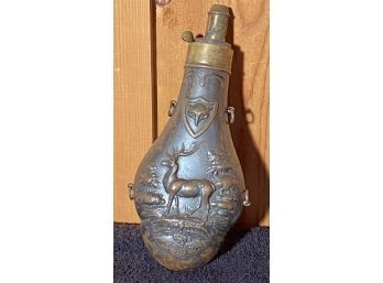 Antique Brass Powder Flask (CTF10)