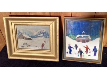 Two Snow Scene Paintings (CTF10)