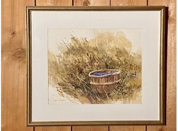 Joan Griswold Watercolor, Blueberry Pie (CTF10)