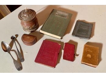 Vintage Collectibles: String Holder, Coin Silver, Miniature Books (CTF10)
