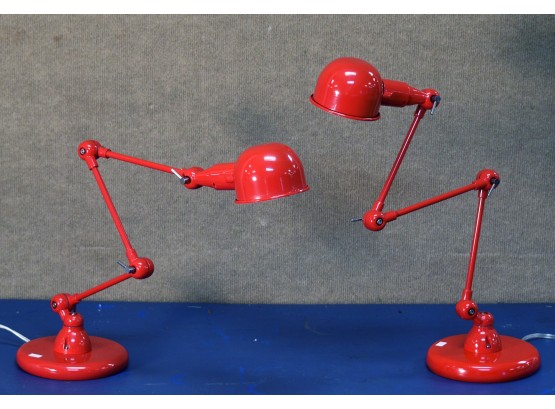 Pr. Of Contemporary Adjustable Desk Lamps (CTF20)