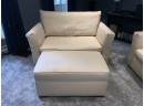 Ethan Allen Love Seat And Ottoman  (CTF40)