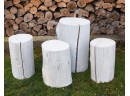Four Farmhouse Pottery Wood Stump Stands (CTF50)