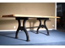 Artisan Black Walnut Table On Metal Base (CTF50)