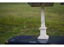 Pr. Vintage Carved Alabaster Table Lamps (CTF20)