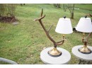 Fine Pair Of Gorsuch Antler Table Lamps (CTF30)